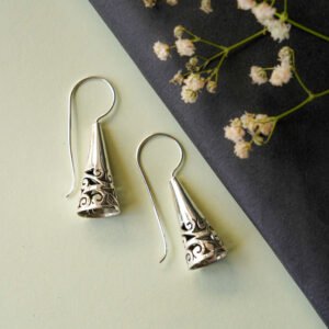 cone silver earrings