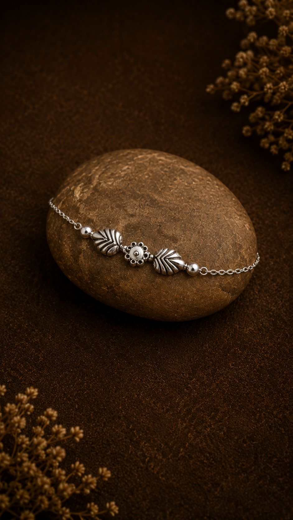 Botanical Bloom 925 Sterling Silver Anklet - Image 2