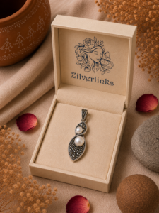 Pearl Marcasite 925 Sterling Silver Pendant