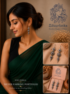 Tribal antquie silver earrings