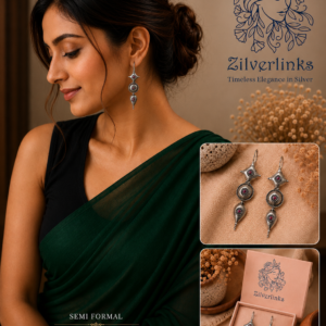 Tribal antquie silver earrings