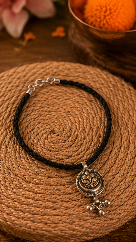 Lotus Bloom Artisan 925 Sterling Silver Anklet - Image 3