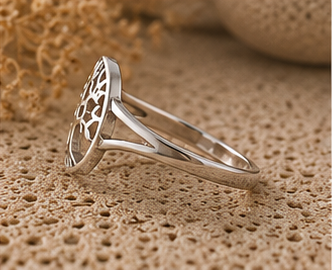 Eternal Roots Tree of Life 925 Sterling Silver Ring - Image 2