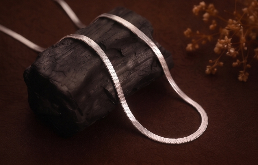 Classic Liquid Snake-Chain Sterling Silver Anklet - Image 2