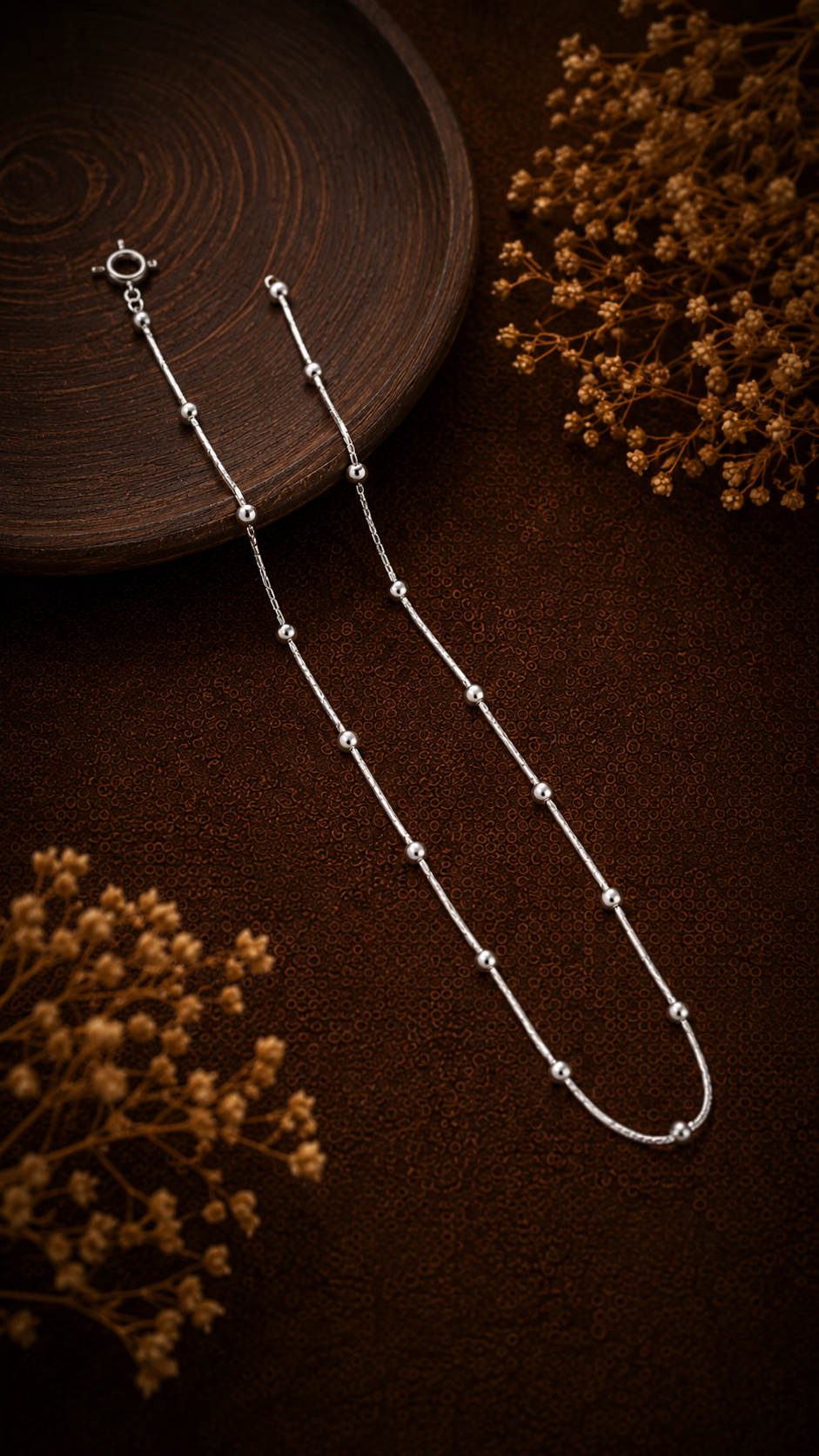 Dainty Satellite 925 Sterling Silver Anklet - Image 2