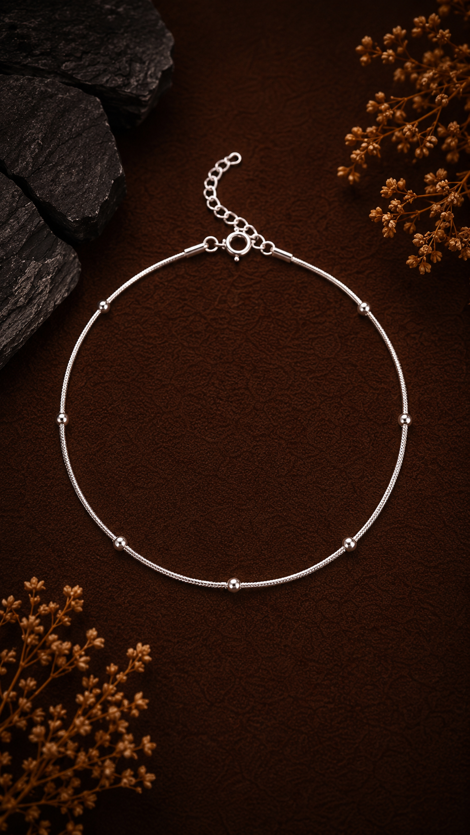 Dainty Satellite 925 Sterling Silver Anklet - Image 3