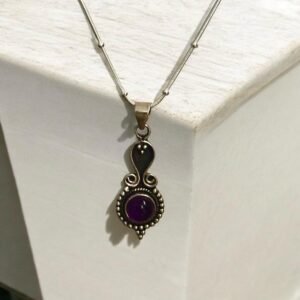 Amethyst Pendant stone in 925 silver