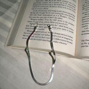 Plain silver anklet