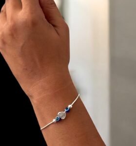Evil eye bracelet in 925 silver