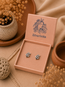Trishul studs in 925 silver