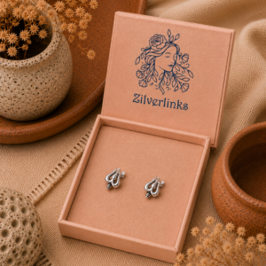 Trishul studs in 925 silver