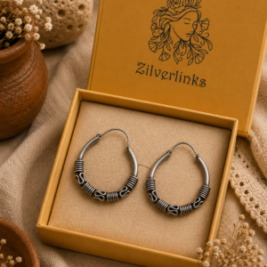 Silver bali with wire work