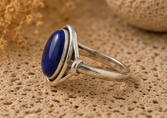 Azure Eye Lapis Lazuli 925 Sterling Silver Ring - Image 3