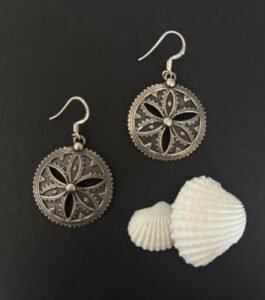 Bloom Drop Danglers – Oxidised 925 Silver Beauty
