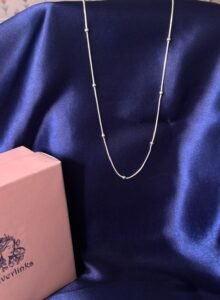 Snake chain with silver beads