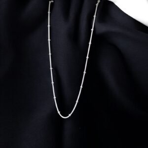 Snake chain with silver beads