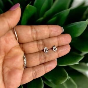 Trishul studs in 925 silver