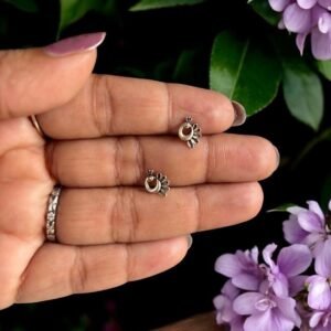 Peacock studs in 925 silver