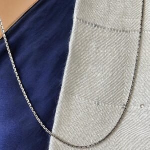 925 Silver chain in oxidised finish