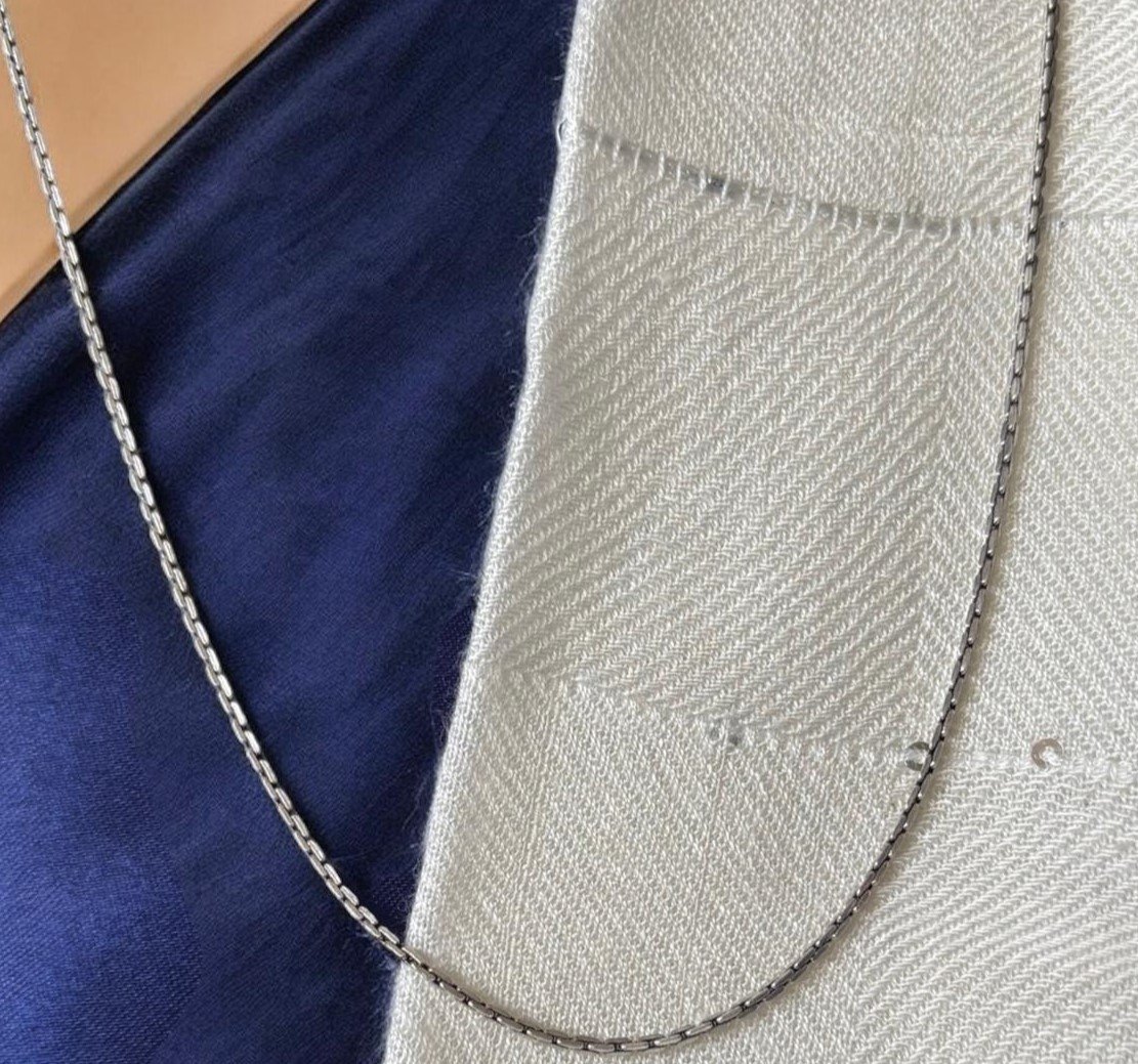 925 Silver chain in oxidised finish