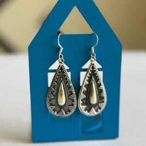 Rawa work drop shaped earrings - 925 silver