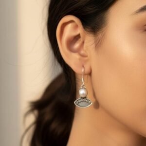 Pearl vision earrings - 925 silver