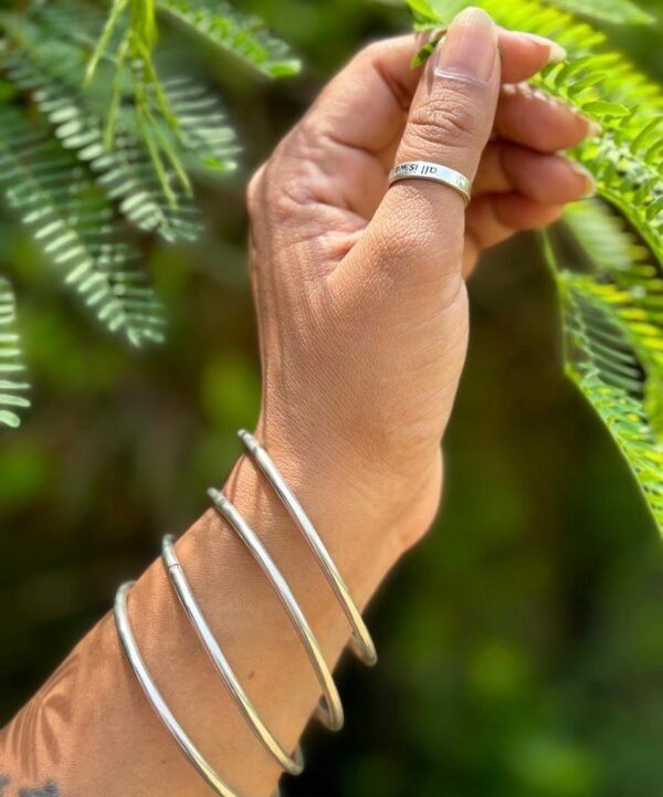 Bold Grace – Solid Silver Bangles - Image 2