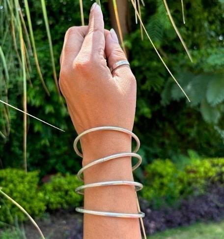Bold Grace – Solid Silver Bangles
