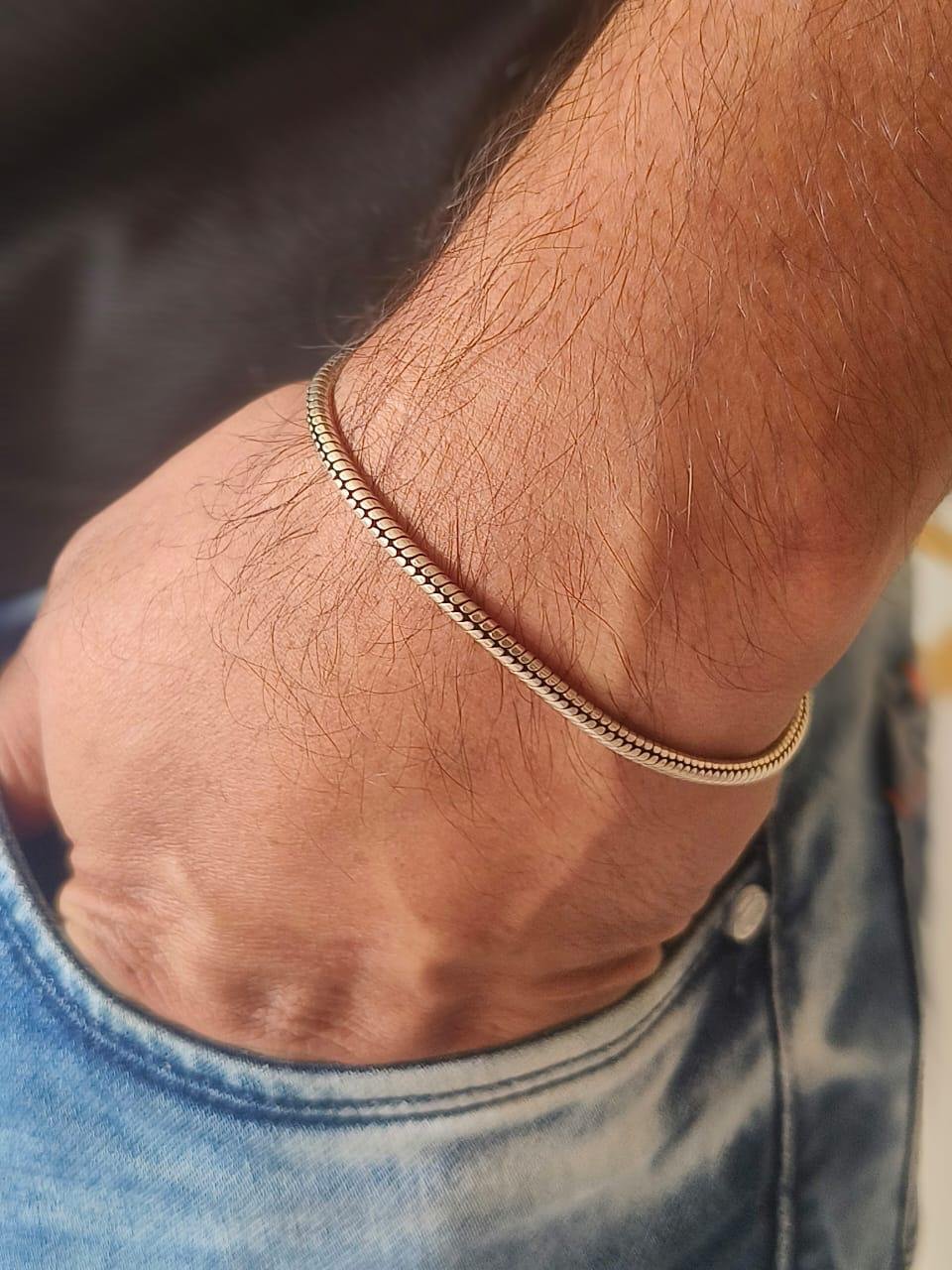 Plain bracelet in 925 silver