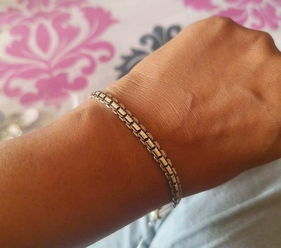 Classic Box Weave 925 Silver Bracelet