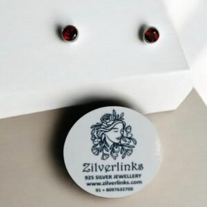 Garnet studs  - 925 SILVER