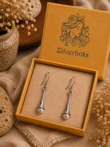 Pearl drop in 925 silver