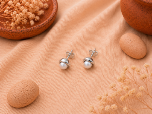 Pearl Embrace Stud Earrings – 925 Sterling Silver