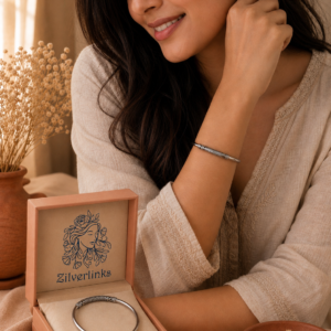 Textured wire work bangles – 925 silver
