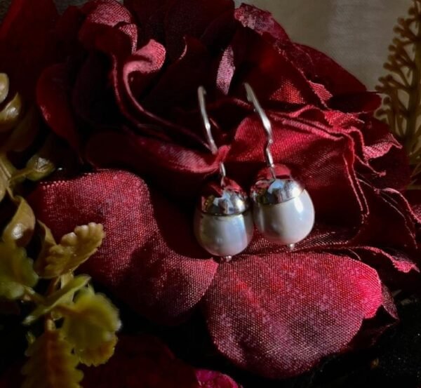 Classic Pearl Drop Earrings – 925 Silver - Image 2
