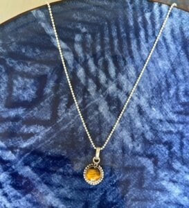 Tiger eye pendant in 925 silver