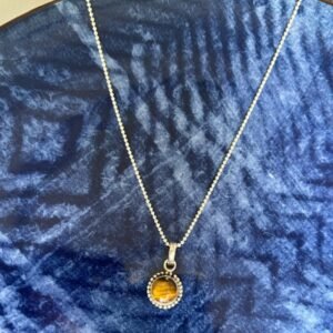 Tiger eye pendant in 925 silver