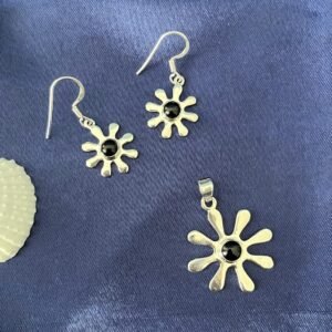 Midnight Sunburst Set - 925 Silver