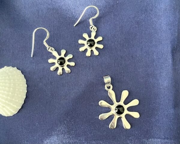 Midnight Sunburst Set - 925 Silver - Image 2