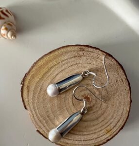 Teardrop Pearl Danglers - 925 Silver