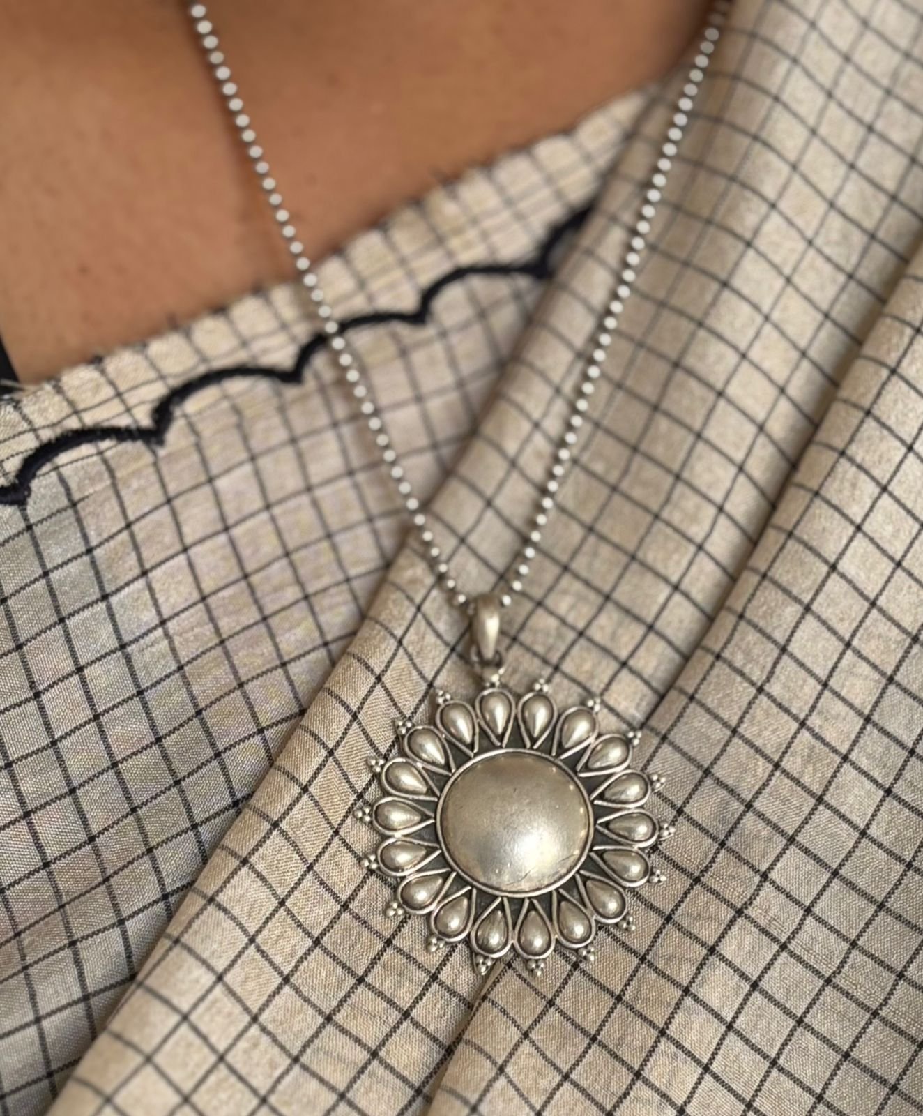 Sunburst pendant – 925 silver - Image 2