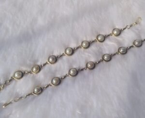 Vintage Pearl Link Bracelet