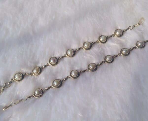 Vintage Pearl Link Bracelet