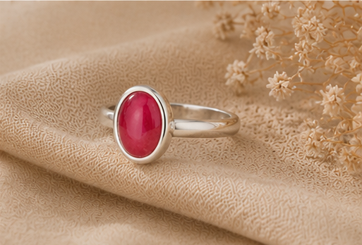 Radiant Oval Ruby Quartz 925 Sterling Silver Ring - Image 4