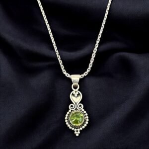 Green is peridot stone - 925 silver