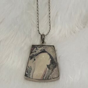 Polychrome jasper pendant - 925 silver