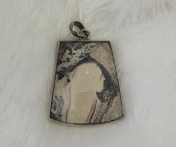 Polychrome jasper pendant - 925 silver - Image 2