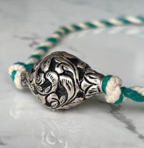 Oxidized Floral Dome Pendant