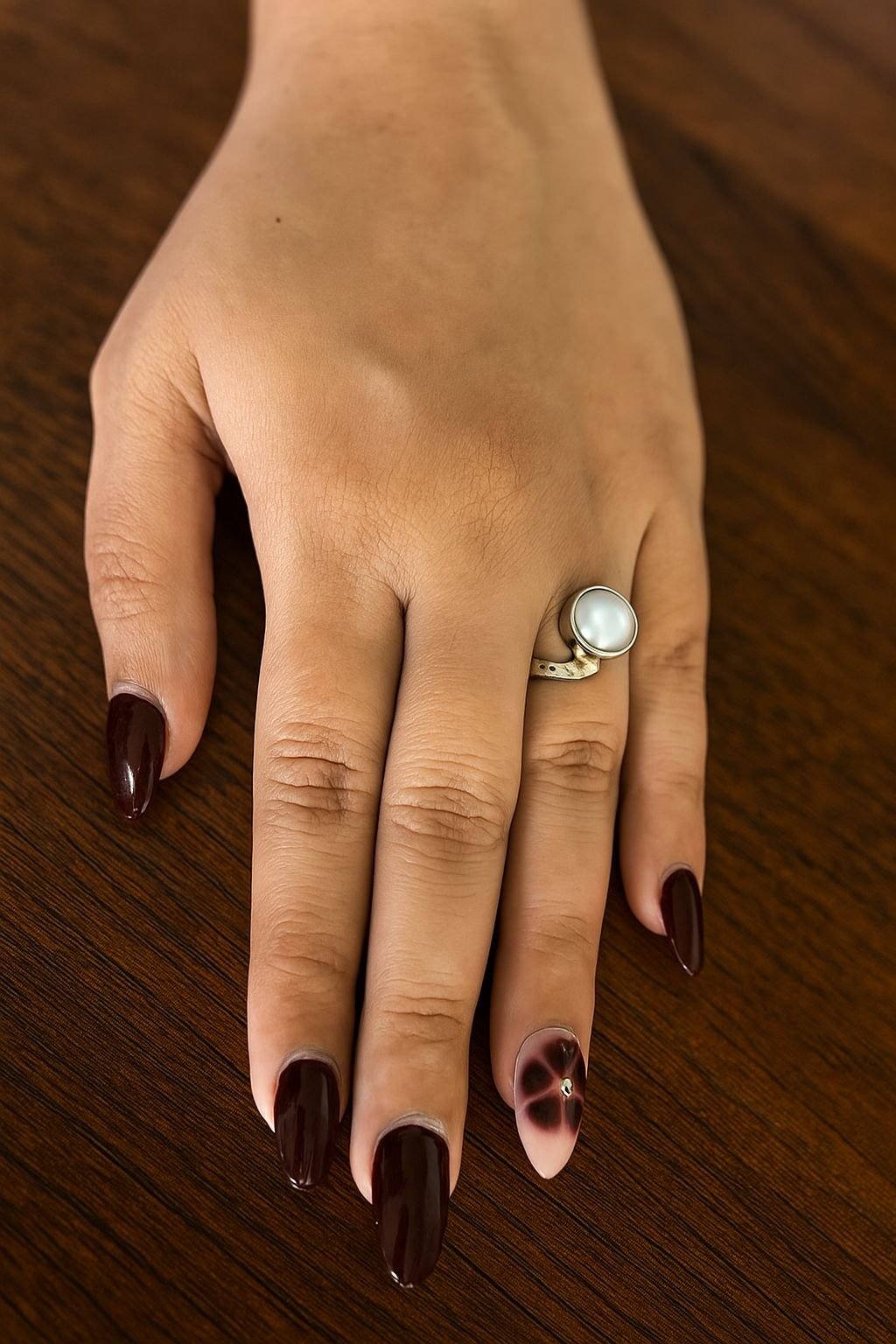 Pearl ring - 925 silver