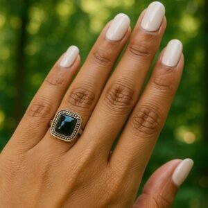 Classic Onyx 925 Silver Ring